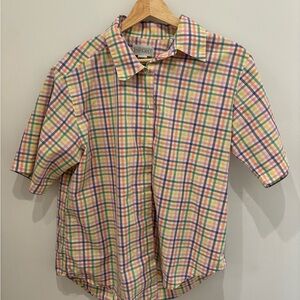 Lands' End Multicolor Plaid Shirt